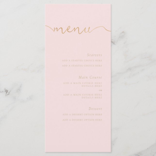 Menu Aí vem a noiva (Frente)