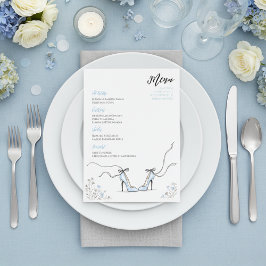 Menu Algo Azul Salto Azul Pó Festa de Noivado