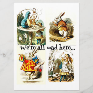 Menu Alice In Wonderland Art presente para o amante de 