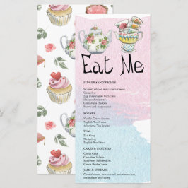 Menu Alice no País das Maravilhas | Tea Party