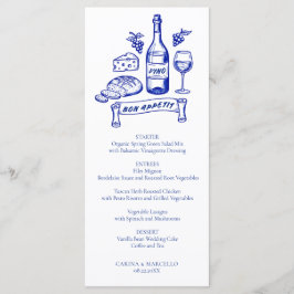 Menu Amalfi Coast Bon Appetit Wine & Cheese Wedding