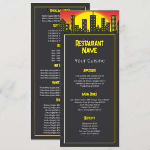 Menu Amanhecer na Cidade, Restaurante Slimline