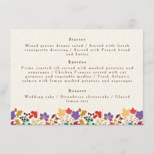 Menu Amarela Mostarda de Primavera Flor Roxa do Prado C