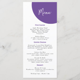 Menu Amarelo violeta violeta casual vibrante