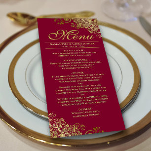 Menu Amigos do Ouro Elegante no Casamento da Borgonha