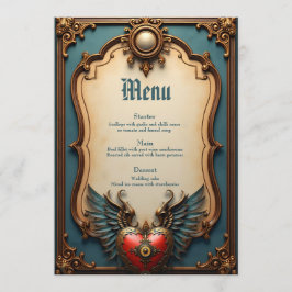 Menu Amor eterno, elegância surreal no estilo steampunk