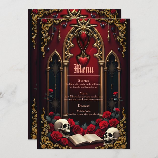 Menu Amor eterno nas sombras da escuridão (Frente/Verso)