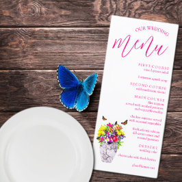 Menu Amor No Bloom Floral Wedding