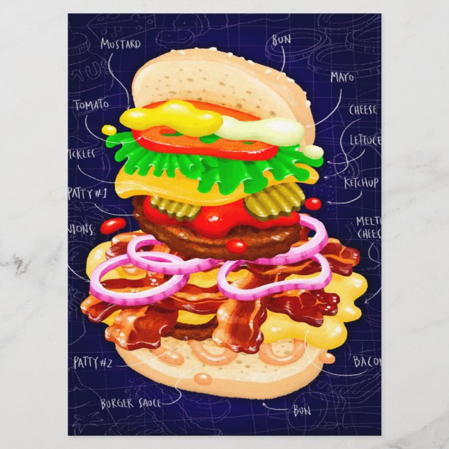 Menu Anatomia de um Burger Delicious (Frente)