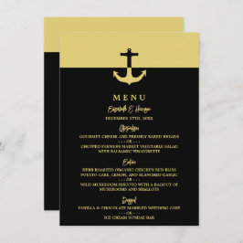 Menu Âncora Náutica - Dourado Negro - Casamento de Prai
