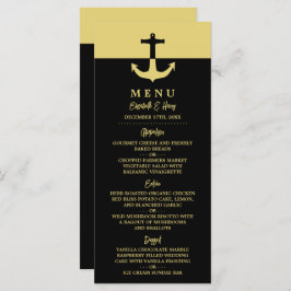 Menu Âncora Náutica - Dourado Negro - Casamento de Prai