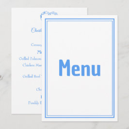 Menu Anéis Entrelaçados Minimal Costeiro