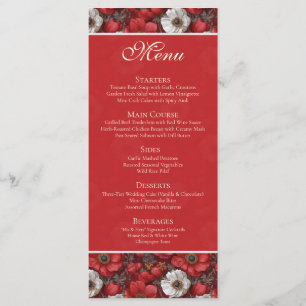 Menu Anêmonas Românticas Brilho Casamento na Cidade