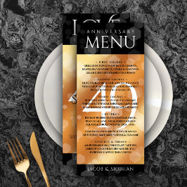 Menu Aniversário de Casamento de Cobre Elegante 49º