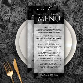 Menu Aniversário de Casamento do 25 Silver Elegante
