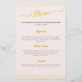 Menu Aniversário de Casamento do Elegante 50º Cor-