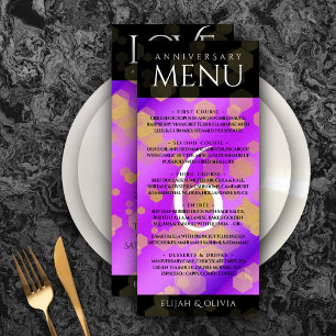 Menu Aniversário de Casamento do Elegante 6 Ametyst