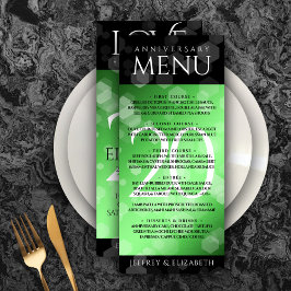 Menu Aniversário de Casamento Elegante 20 Emerald