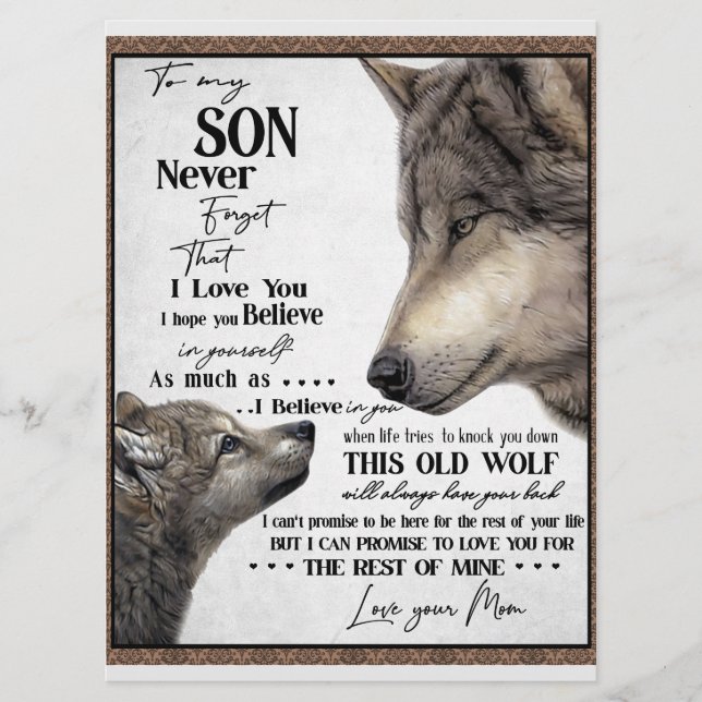 Menu Ao Meu Filho Presente, Mãe E Filho, Carta De Amor  (Frente)