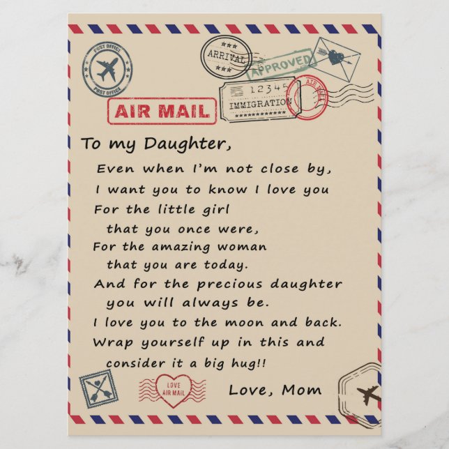 Menu Ao Meu Presente De Filha, À Filha De Amor E À Mãe (Frente)