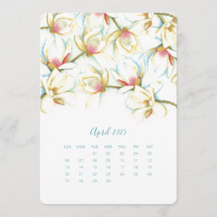 Menu April Stand Alone Calendar Magnolia