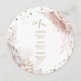menu aquarela flores