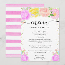 Aquarela Flores Rosa, Amarelo e Azul Casamento