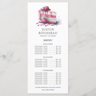 Menu Aquarelas - padaria - pastelaria - pastelaria