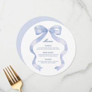 Menu Arco azul elegante redondo