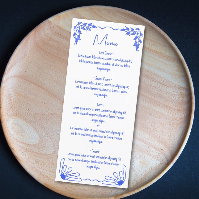 Menu Arco Branca Azul Impressionante Moderno (Criador carregado)