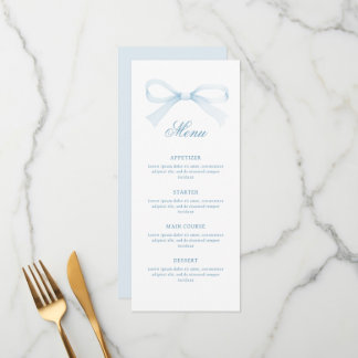 Menu Arco Clássico Azul Aquarela