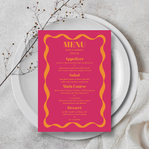 Menu Arco Coquette Retro Wedding