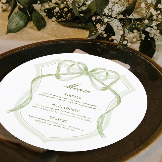 Menu Arco de Crista Verde Salvia Redondo (Criador carregado)