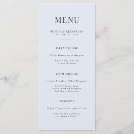 Menu Arco Esmeralda Moderno & Azul Glacial