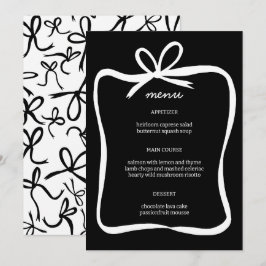 Menu Arco Fita de Fita Elegante Chá de panela PERSONALI
