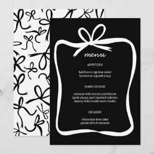 Menu Arco Fita de Fita Elegante Chá de panela PERSONALI