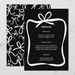 Menu Arco Fita de Fita Elegante Chá de panela PERSONALI