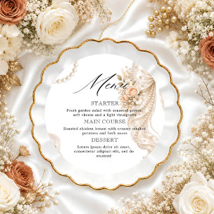 Menu Arco Floral e Pérola para Batismo