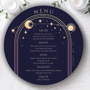 Menu Arco-Íris Azul Sol Lua Azul Estende Casamento Espa