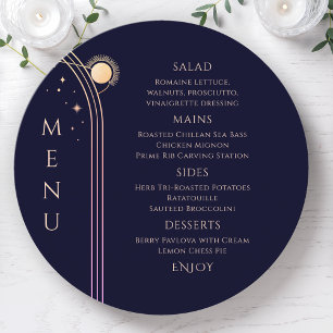 Menu Arco-Íris Azul Sol Lua Azul Estende Casamento Espa