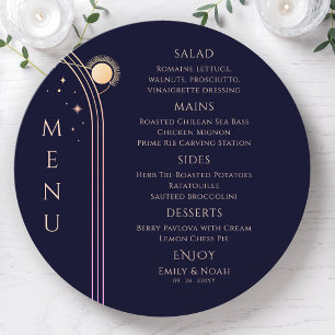 Menu Arco-Íris Azul Sol Lua Azul Estende Casamento Espa