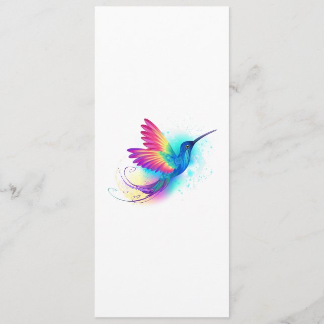 Menu Arco-Íris Exótico Hummingbird (Frente)