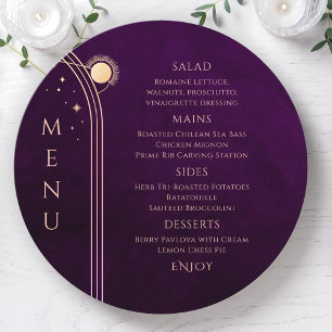 Menu Arco-Íris Místico Sol Lua Solar Estende Casamento