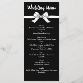 Menu Arco Preto e Branco | Casamento elegante | Monocro