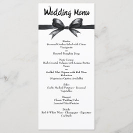 Menu Arco Preto e Branco | Casamento elegante | Monocro