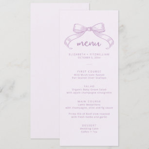 Menu Arco Romântico esboçado Casamento Lilac em Segun