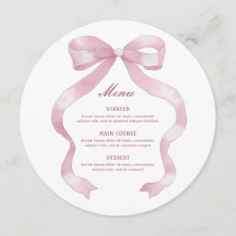 Menu Arco rosa elegante redondo