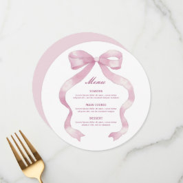 Menu Arco rosa elegante redondo