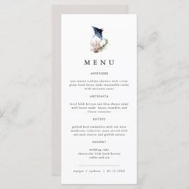 Menu ARIEL Tropical Ocean Coral Manta Ray Beach