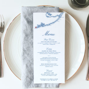 Menu Armamento Azul de Marinho Elegante do Mapa FL Ocid